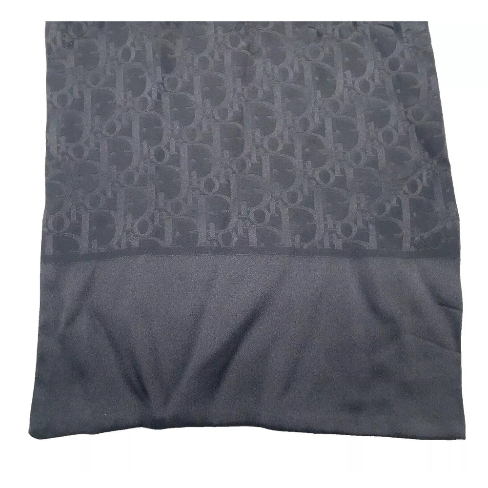 Authentic Christian Dior Carré 90 Black Silk Scarf W/Box (DCO) - Picture 7 of 12